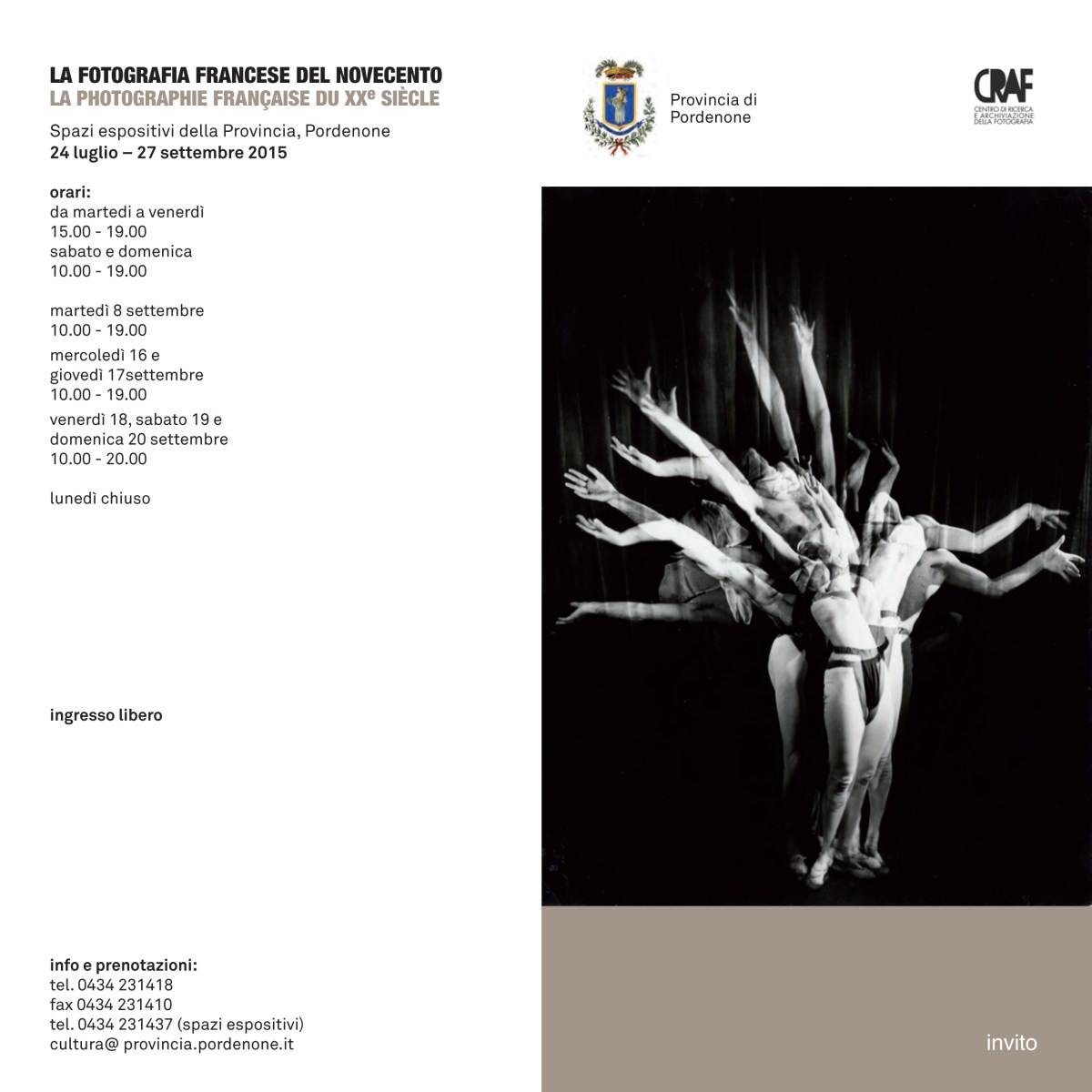 La photographie française au XXème siècle - invitation